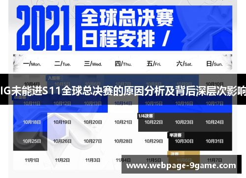 IG未能进S11全球总决赛的原因分析及背后深层次影响